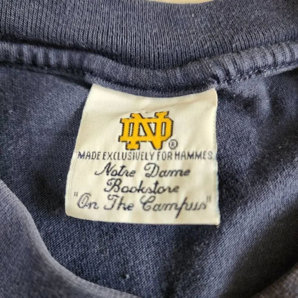Notre Dame Bookstore Navy Blue Graphic Tshirt Size 2XL - Picture 5 of 10